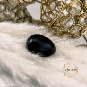Obsidian yoni egg size m undrilled