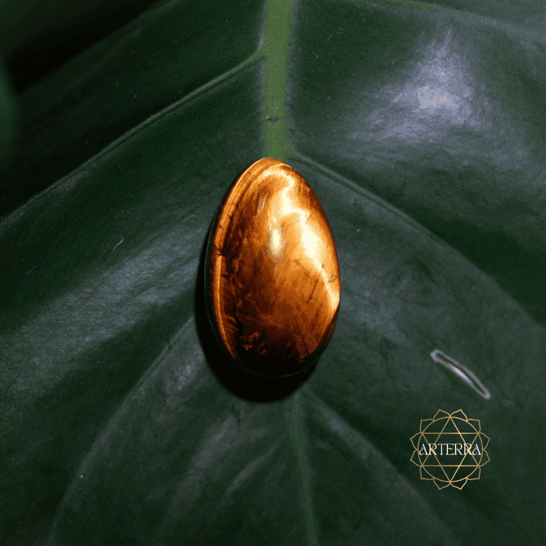 Tiger eye yoni egg size M undrilled