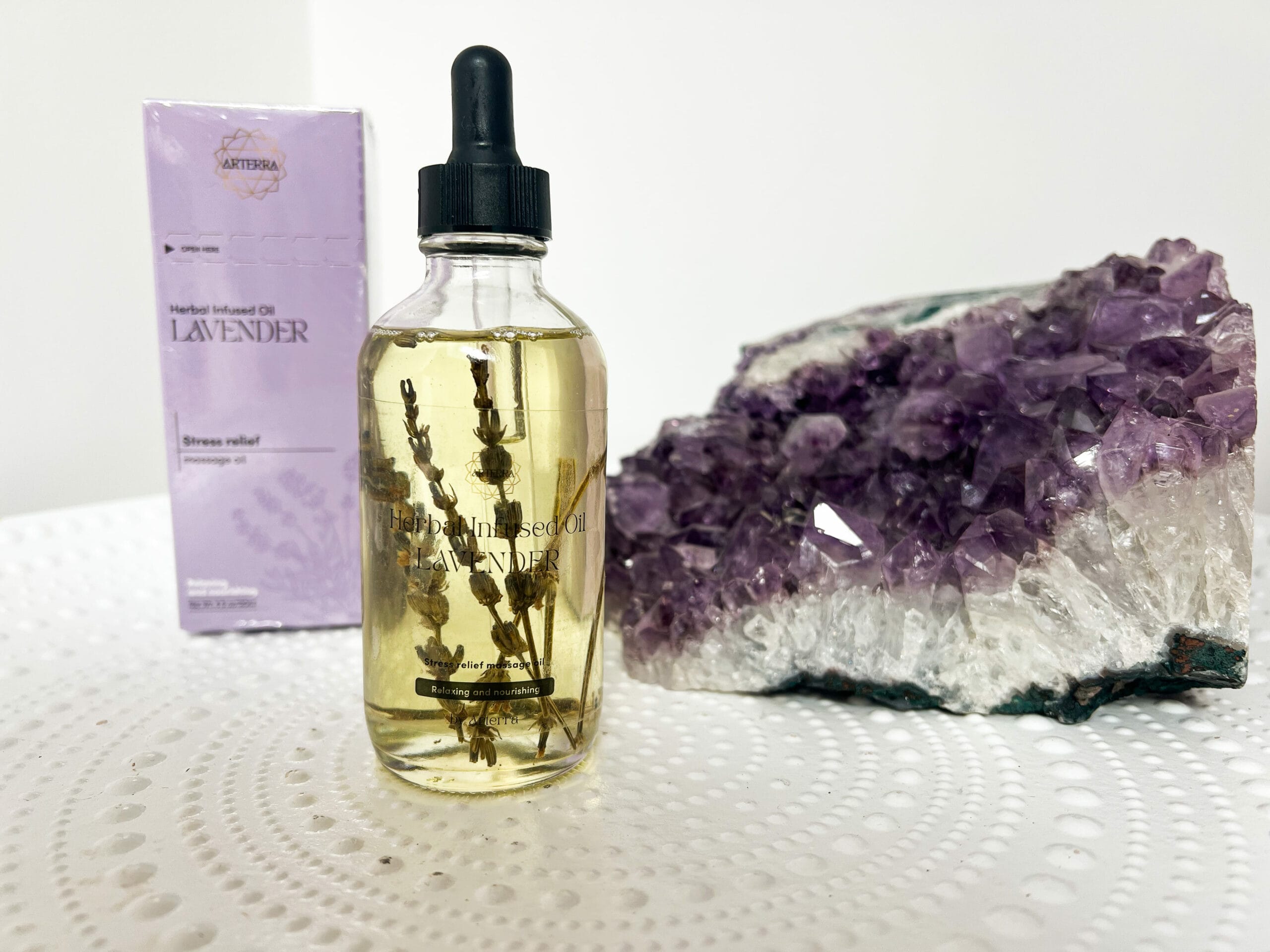 Herbal Infused Organic Lavender Stress Relief Body Massage Oil