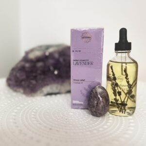 Witch Craft Bundle – Herbal infused Lavender Oil and Amethyst Yoni Egg