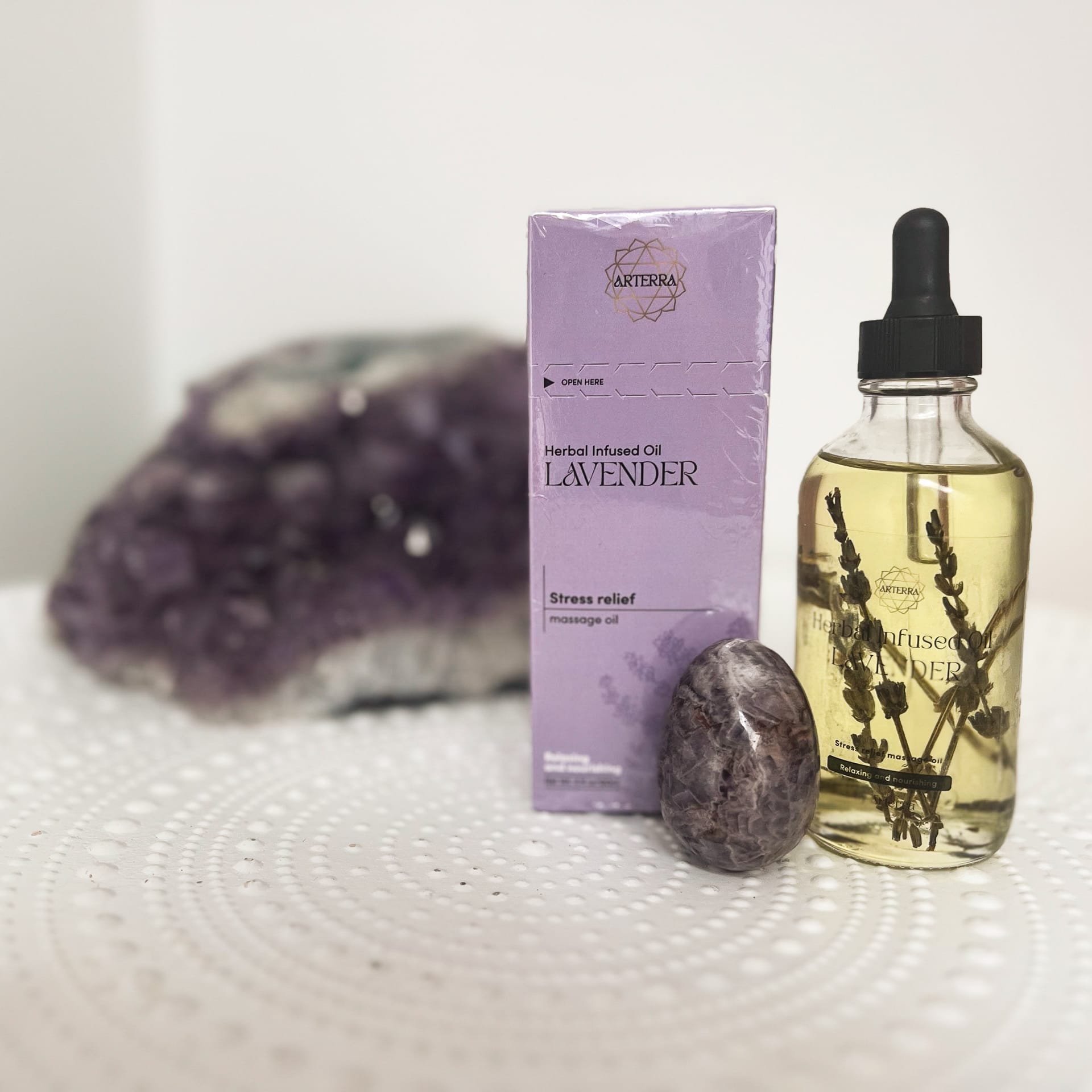 Witch Craft Bundle - Herbal infused Lavender Oil and Amethyst Yoni Egg